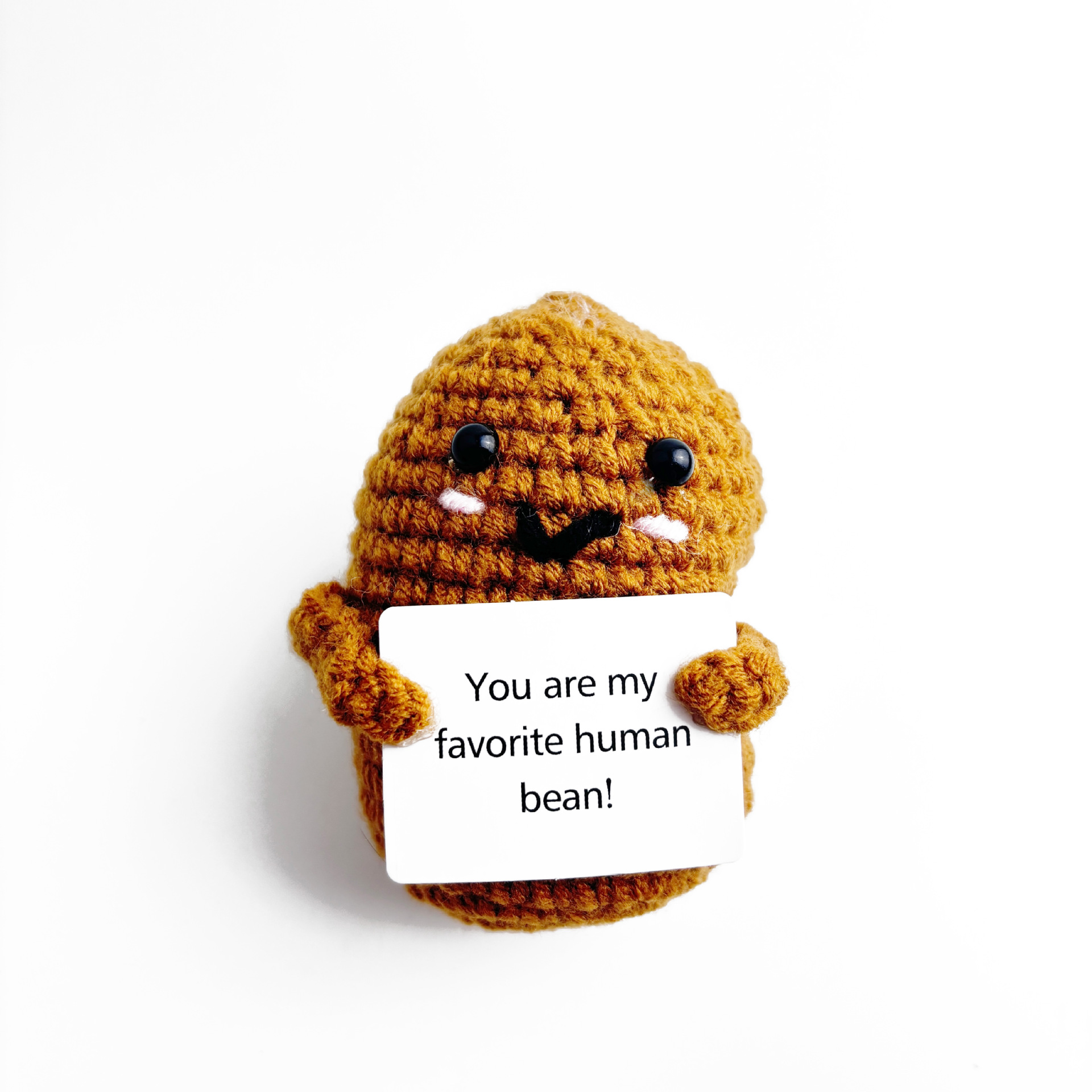 Transfronterizo al por mayor hecho a mano de punto de felpa de energía positiva de la patata emocional vegetal adornos de frutas de juguete pequeño regalo