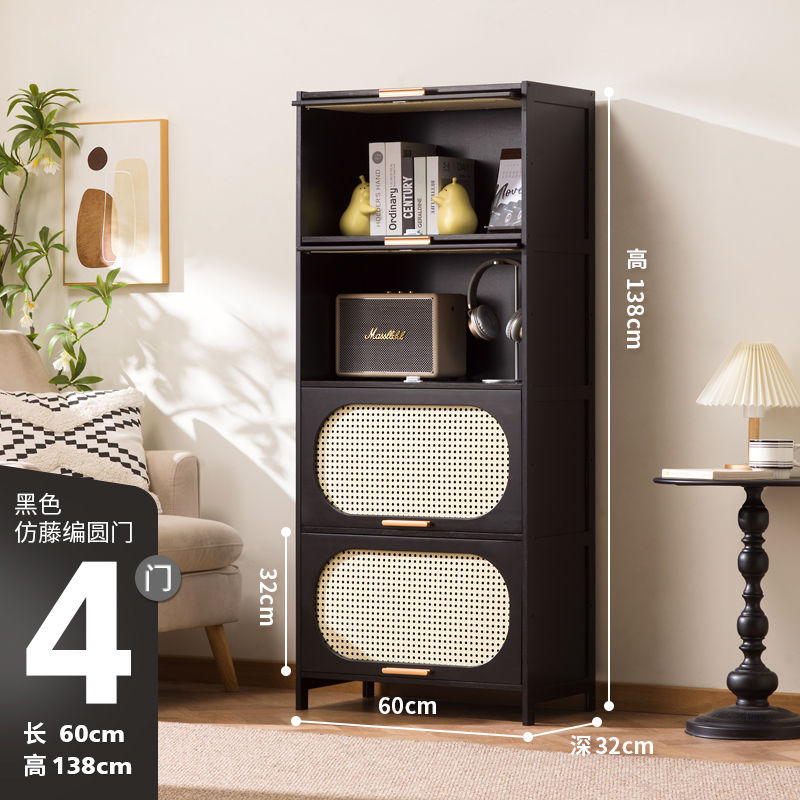 Bookcase, Antique Style Low Cabinet, Floor-Standing Storage Shelf, Living Room Home Storage Bookshelf, Storage Cabinet, Wall Cabinet, Cupboard