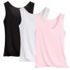Women's ice silk vest black+white+pink