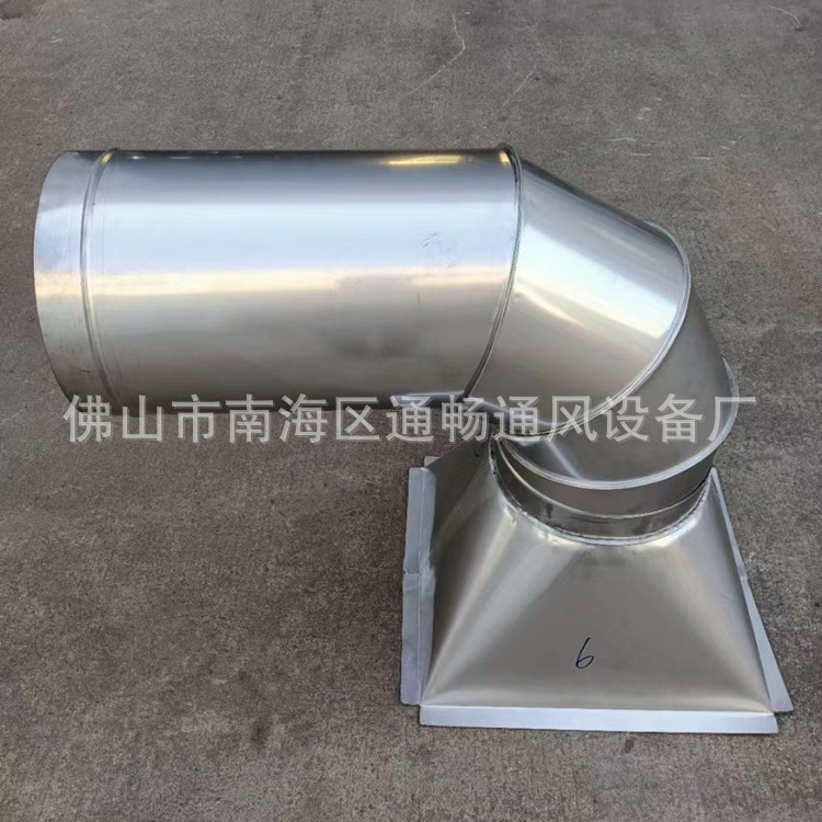 厂家制作不锈钢通风管道 排风排烟管家具厂工业车间粉尘除尘管道