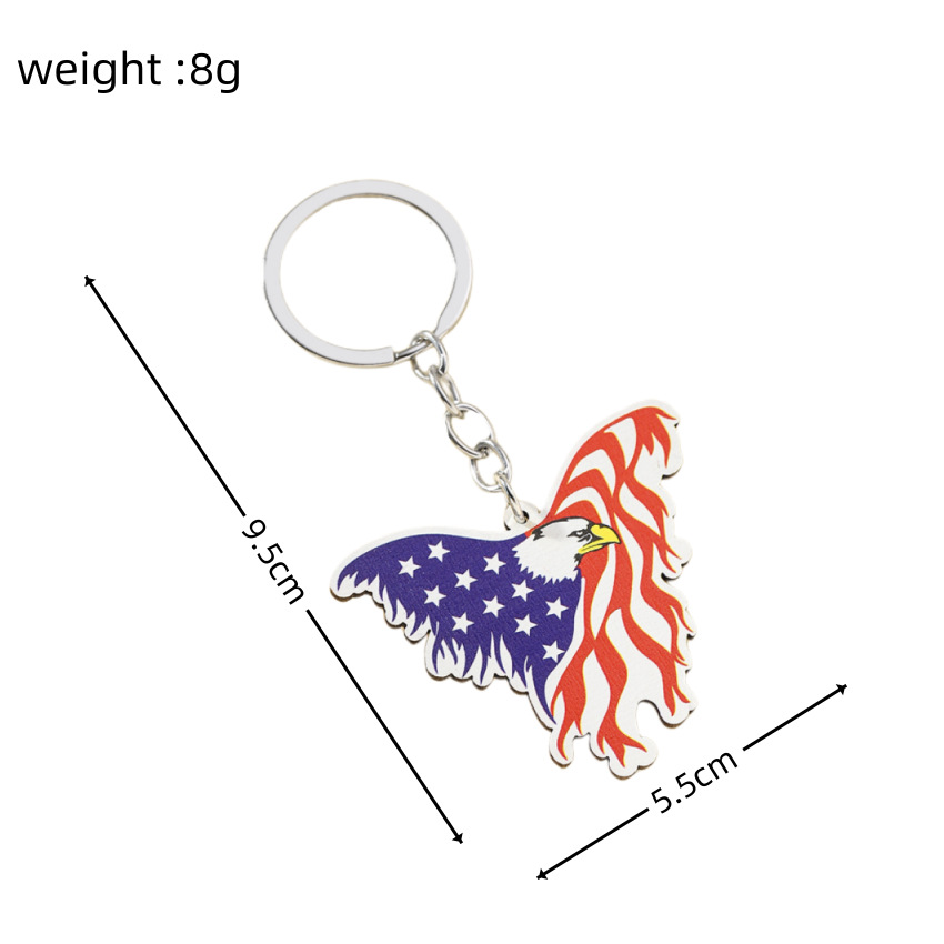 13g Weight Keychain Classification 1 Piece Quantity Daily Occasion Wood Material American Flag, Eagle Pattern Unisex Gender Retro Style 1 Piece Retro American Flag Eagle Wood Unisex Keychain 无