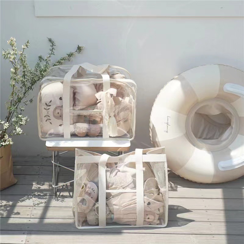 Bolsa de playa de Corea del Sur bolsa impermeable de PVC transparente bolsa de viaje de gran capacidad bolsa de natación bolsa de almacenamiento de Juguetes