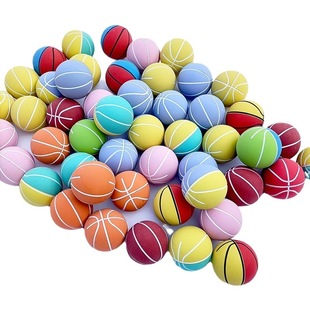 6cm super high elastic MINI rubber small basketball decompression hollow elastic ball children's toy MINI basketball wholesale