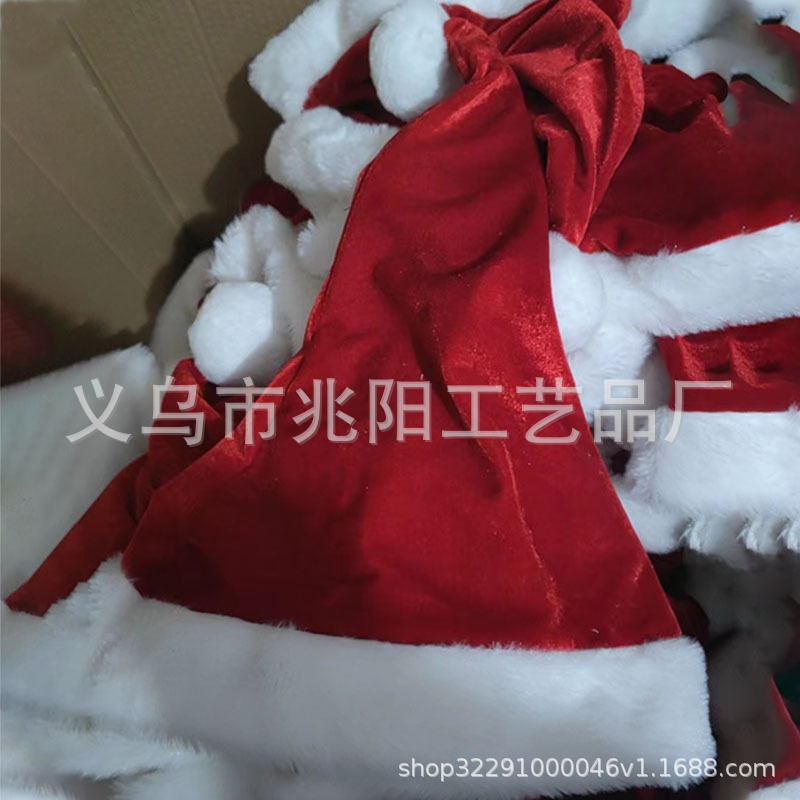 2022 transfronterizo NUEVO AMBIENTE DE Navidad decoración luminosa felpa Navidad rojo sombrero inferior sombrero luminoso