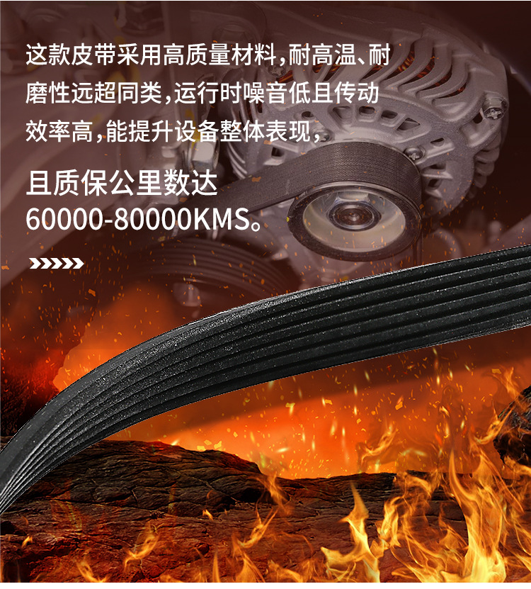[Cross-Border Exclusive] 6Pk2385 Automotive Belt Suitable for Chevrolet C1500 Gmc Mercedes
