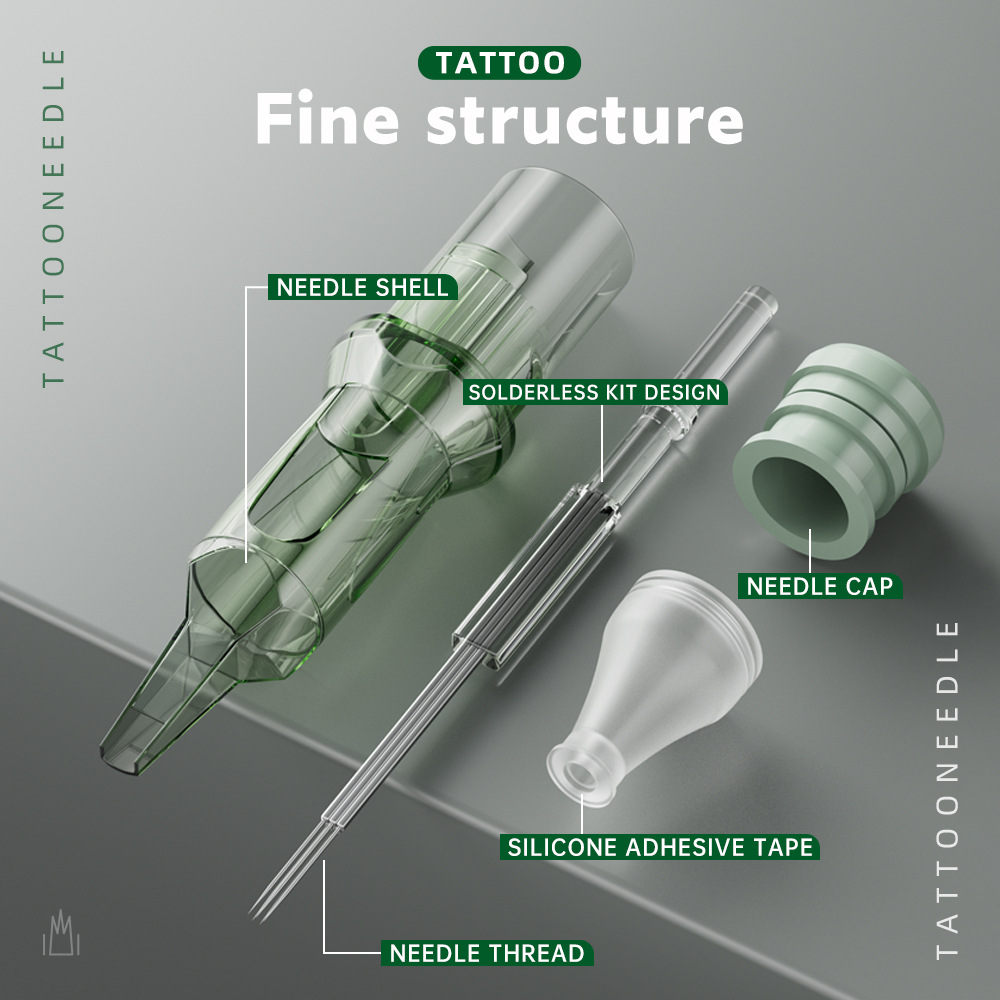 Tuffking Tattoo One Aguja Tatuaje Aguja Tatuaje Aguja Tatuaje Aguja Cortar Niebla 20 Tatuaje Máquina
