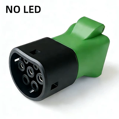 European and British Standard Socket Elektrikli avtomobil şarj stansiyaları - green-anti-theft-european-standard-female-connector-no-light