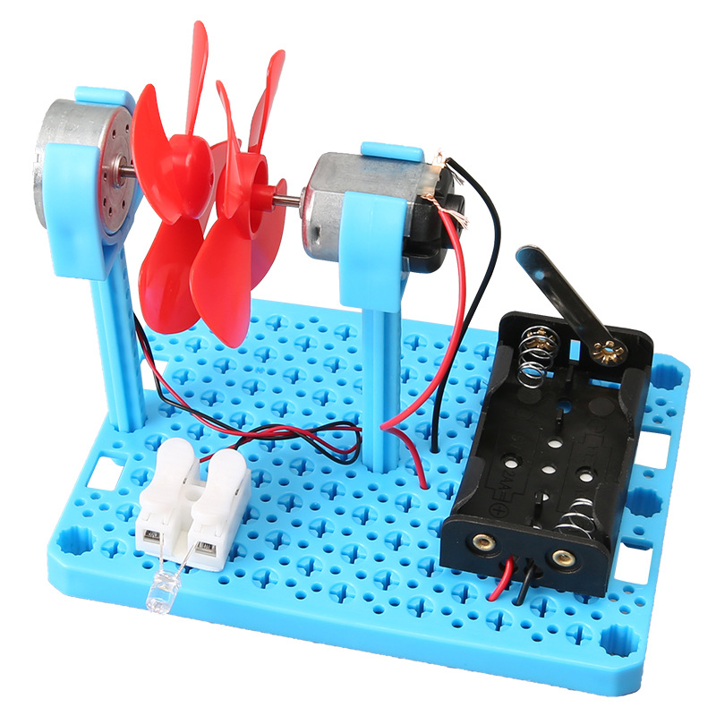 Experimento científico tecnología de generación de energía eólica pequeña fabricación paquete de materiales DIY escuela primaria y secundaria ciencias rompecabezas modelo de enseñanza