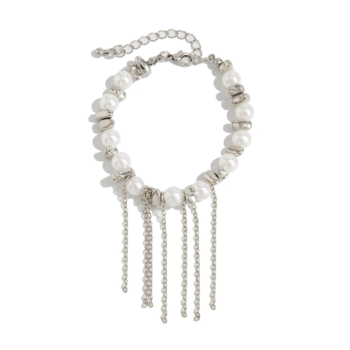 Colar de pérolas de luxo com fecho magnético para mulher_voghion.com