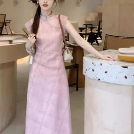 西府海棠春夏新中式设计感复古日常出游气质女装连衣裙