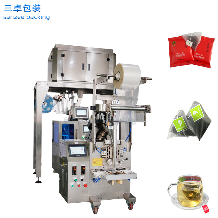 红豆薏米八宝茶三角尼龙袋包装机 内外袋袋泡茶包装机 广州三卓