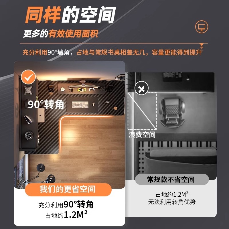 Mesa de escritorio al por mayor, mesa de esquina, mesa de escritorio, mesa de dos personas, estante, dormitorio giratorio