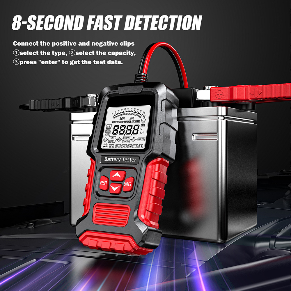 English battery tester battery capacity meter car battery voltage internal resistance meter motorcycle battery tester