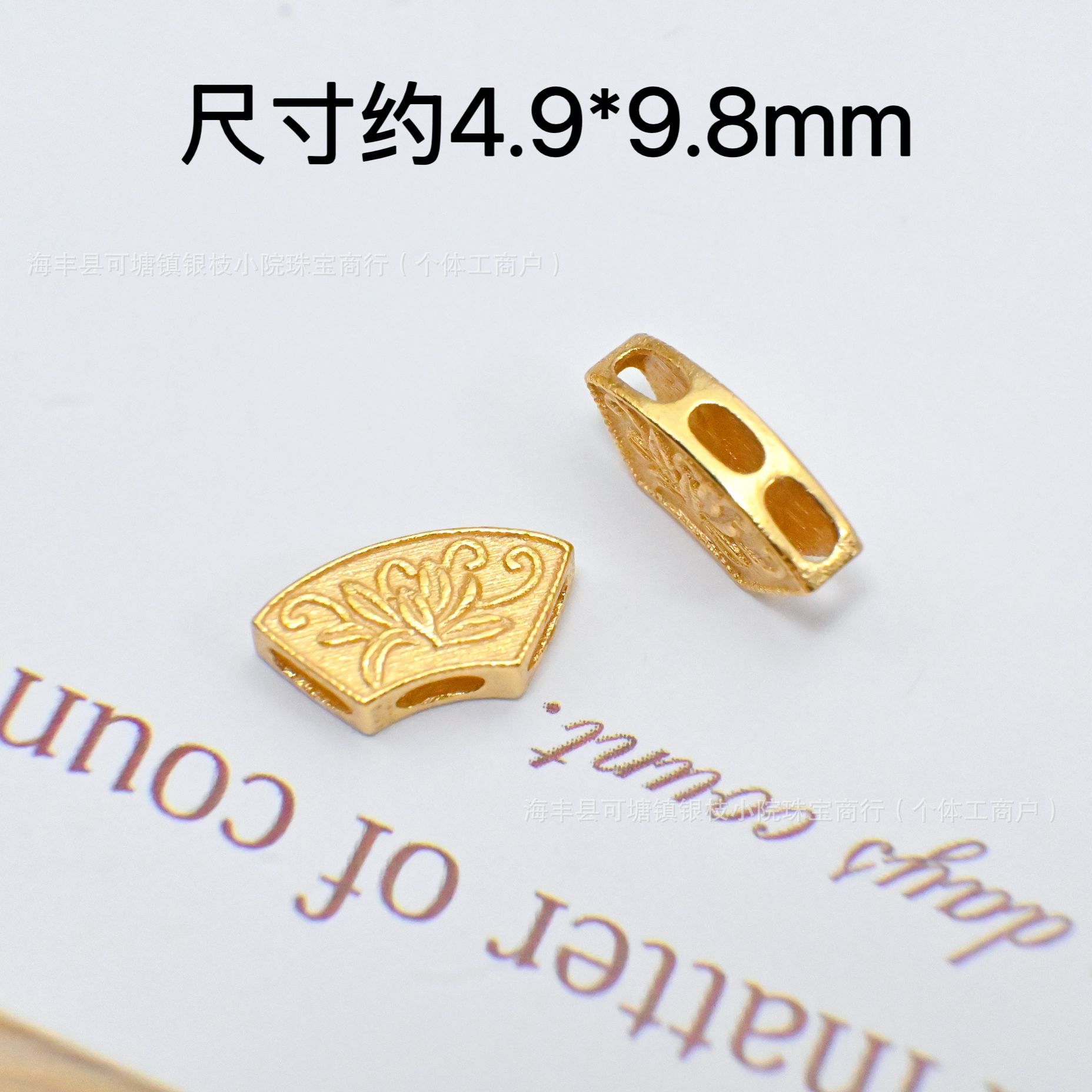 S925 Silver Ancient Gold DIY Through-Hole Accessories Cut Out Gourd Spacer Bead Pendant Lifting Braided Bracelet Necklace Accessories