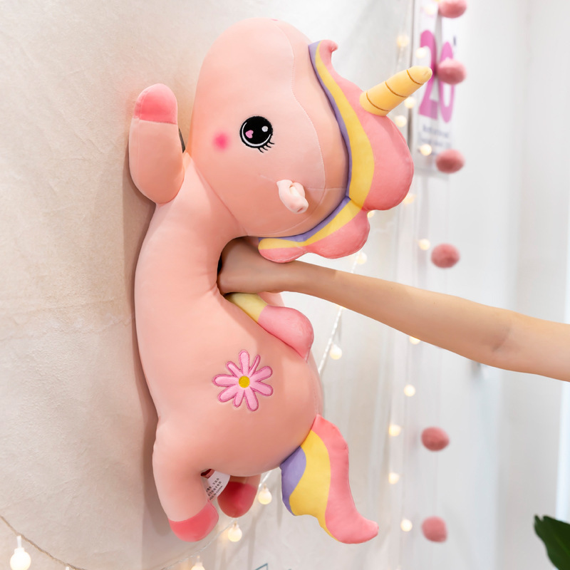 Invierno al por mayor nuevo juguete de peluche creativo Arco Iris unicornio muñeca niñas regalo Navidad almohada