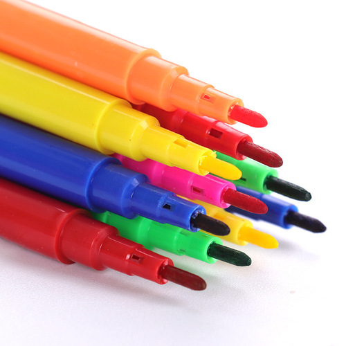 Children's graffiti mini watercolor pen set 4 colors 6 colors 12 colors watercolor pen DIY graffiti toy accessories brush