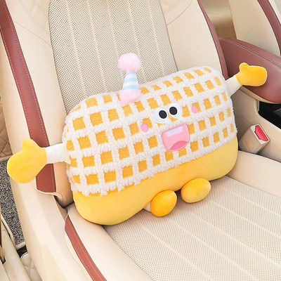 car pillow and lumbar support, car – Waist support - little-monster-yellow-lumbar-support