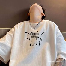 vintage��ʽ�͹�ӡ��260g�ذ����޶���T����ins���ƽ��^��������