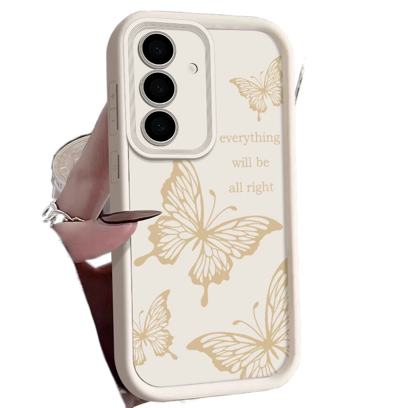 Совместимый однотонный чехол для телефона Samsung S24, совместим с S23, защитный чехол, защитная осень