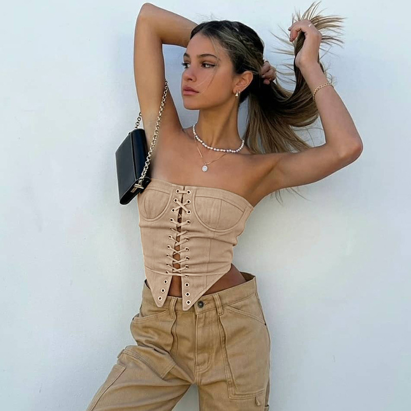 Sunny Strapless Bandage Crop Top7