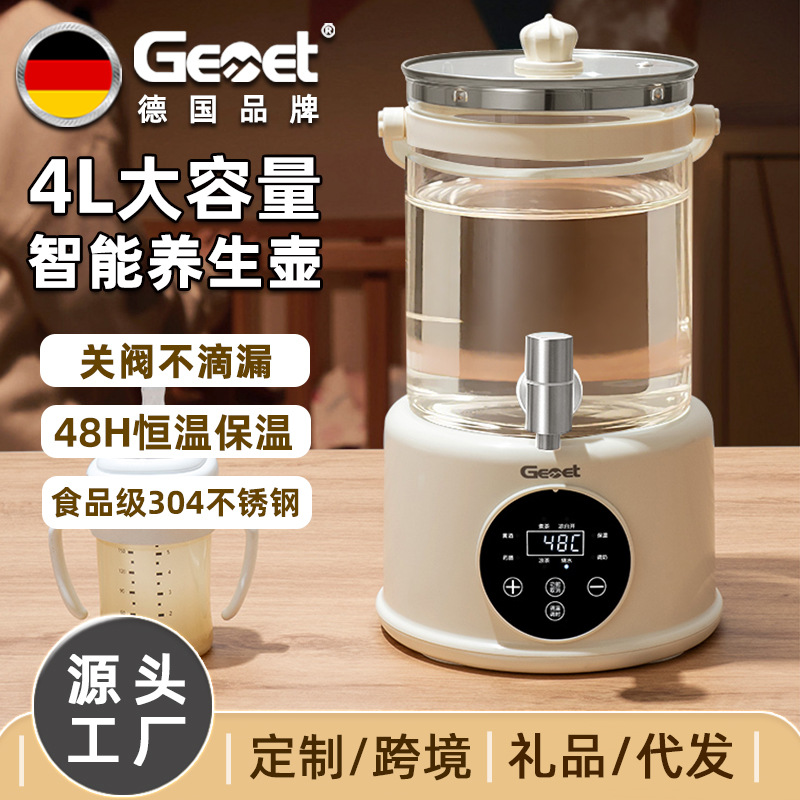 德国品牌Gemet养生壶4L大容量龙头出水家用电热水壶多功能烧水壶