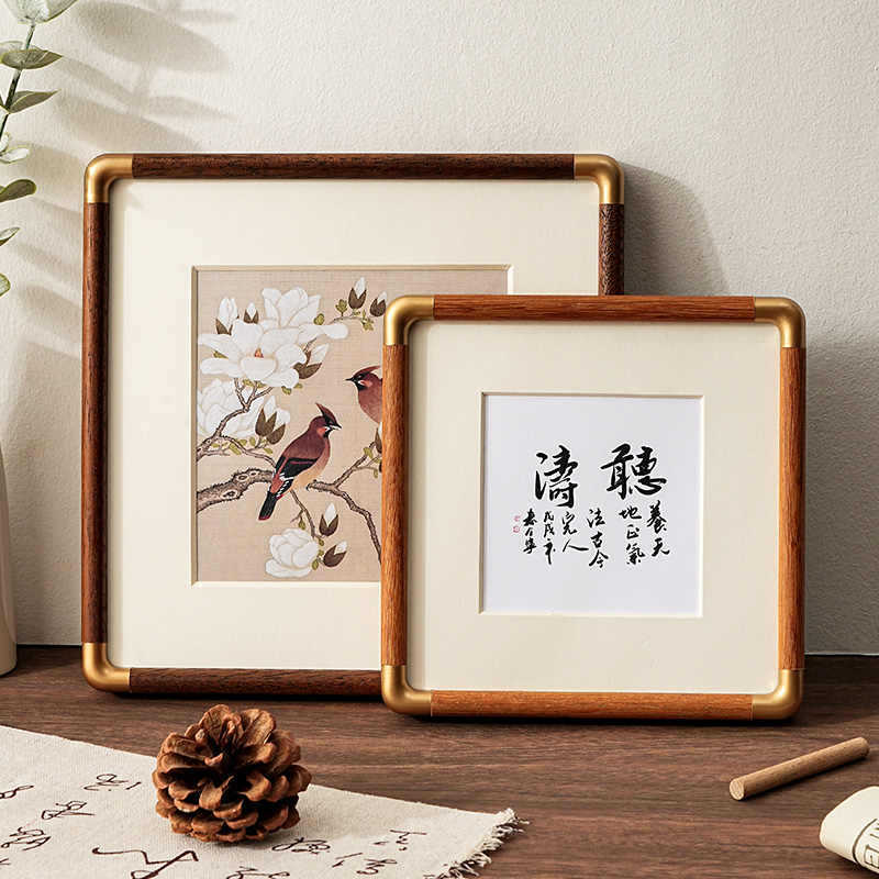 Family Photo Printing and Photo Frame Table High-level Wall Mounting Frame Washing New Chinese Wedding Photo Frame Copper Corner Family Photo Printing and Photo Frame Table High-level Wall Mounting Frame Washing New Chinese Wedding Photo Frame Copper Corner