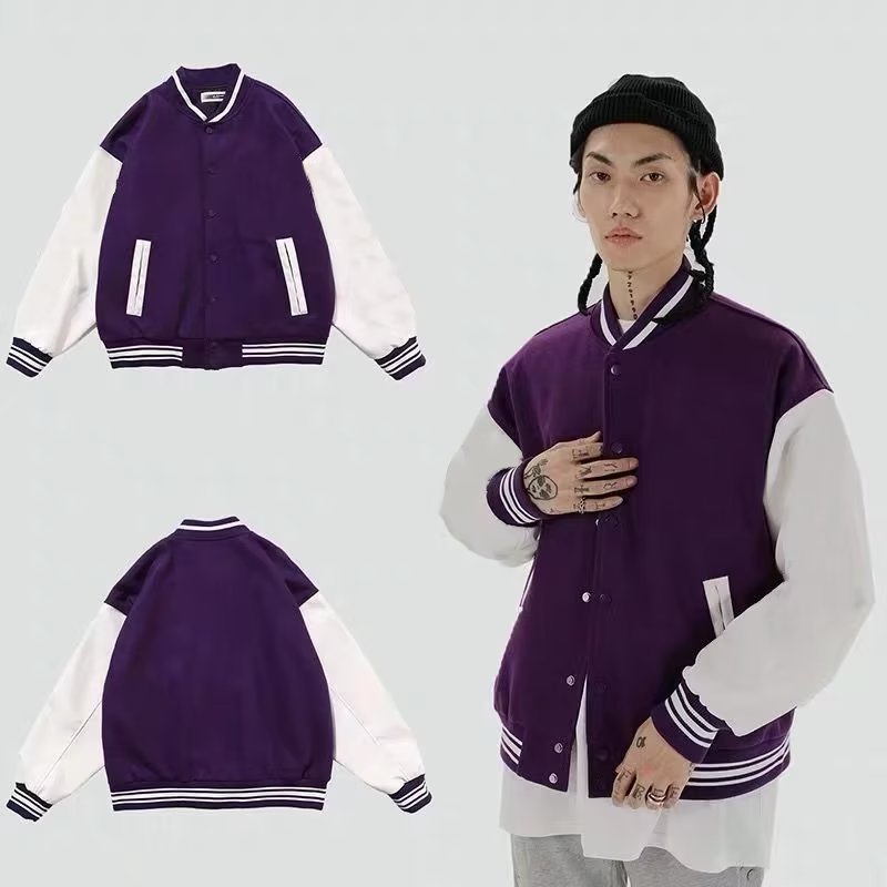 Traje de béisbol vintage americano retro verano Capa delgada masculina ins marea marca primavera otoño chaqueta oversize