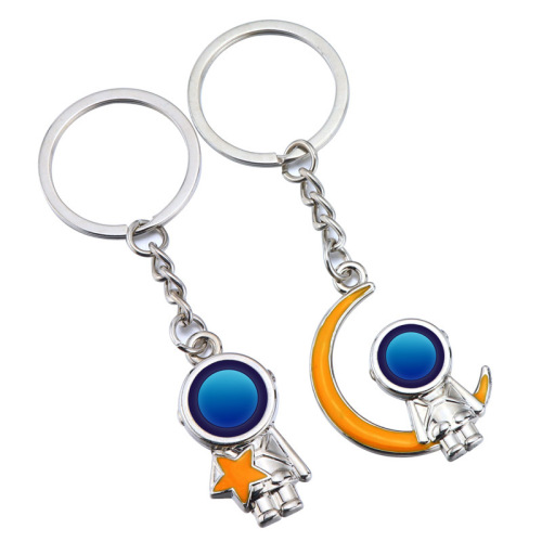 New Space Style Liquid Bear Keychain Astronaut Science Education Schoolbag Hanging Bag Couple Pendant