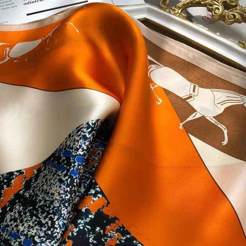 2024 Neuer Seidenschal für Damen, hochwertige Seide, Frühling und Herbst, Sommer, vielseitiger Schal, dünner Sonnenschutzschal zum Schutz des Nackens, Schal im westlichen Stil_voghion.com