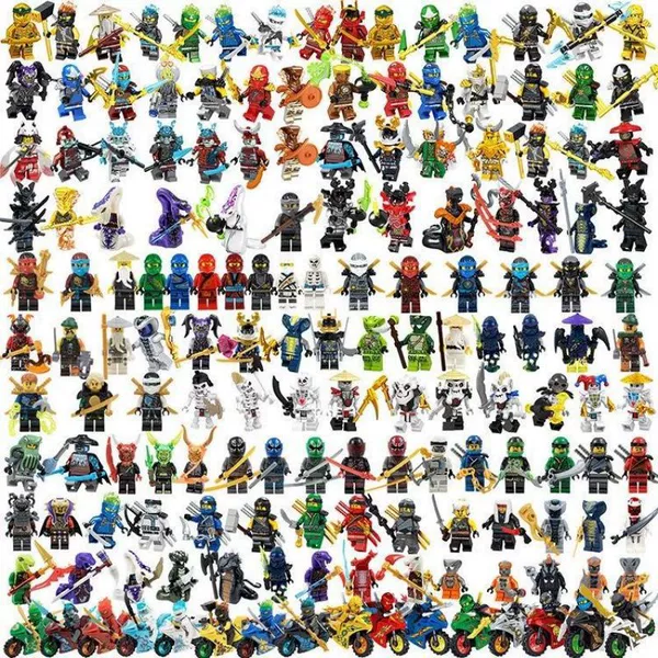 ♧☩―Non-duplicate 22 ninja minifigures with weapons―☩♧