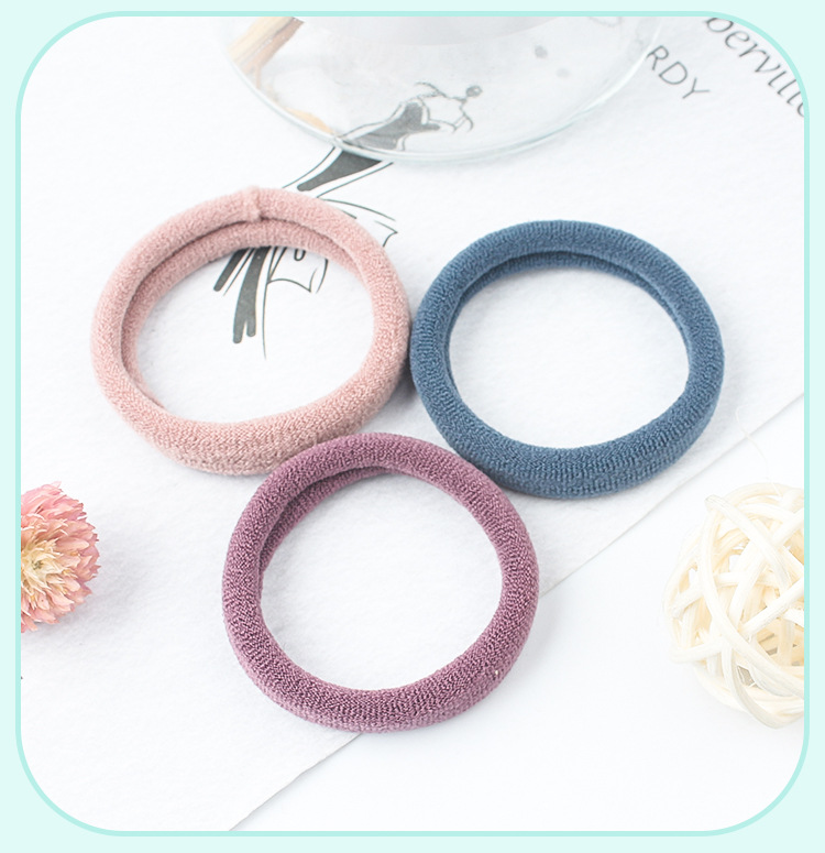 Rubber Material Circle Pattern Women'S Gender Fashion Style Fashion Circle Rubber Rubber Band 1 Set