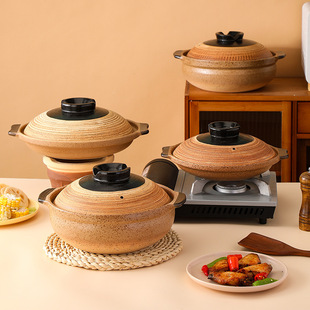 Clay clay ceramic casserole stew pot commercial wholesale rice soup stew meat home gas stove high temperature resistant dry burning