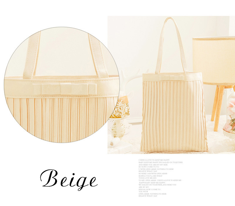 Cuiying estilo japonés de las mujeres bolso de hombro de satén de gran capacidad bolsa de mano a rayas bolsa de regalo B5556