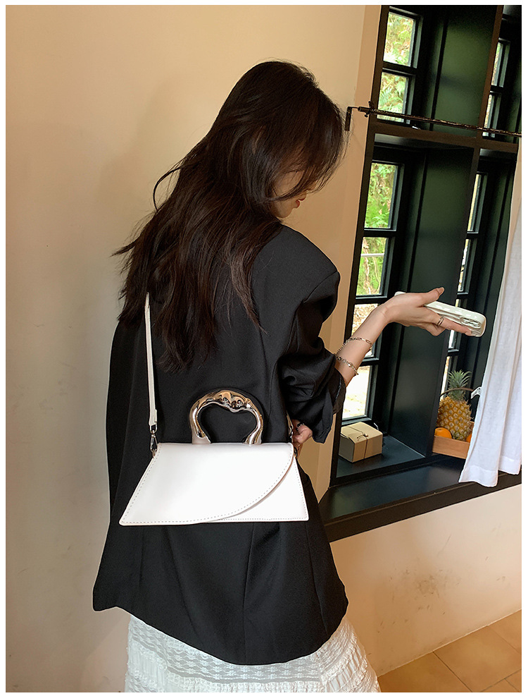 Piccola borsa a mano quadrata da donna tracolla versatile elegante_voghion.com