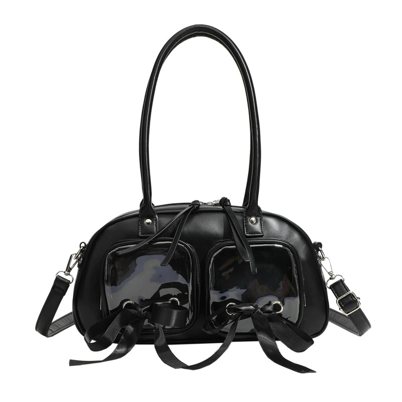 Pillow with bow, capacious purse, one-shoulder bag
