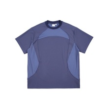 衣道古着2025夏季新款潮牌山系拼色速干网眼运动短袖户外骑行T恤