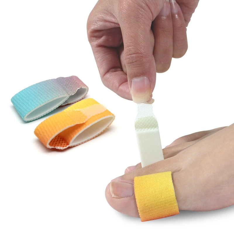 Корректор вальгусной деформации большого пальца днем и ночью для мужчин и женщин, с разрезным пальцем, красочная маленькая тканевая полоска, подходит для носилок с разделенным пальцем