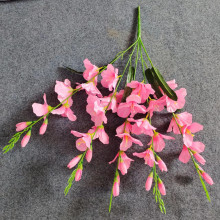 厂家供应仿真花5叉剑兰花 婚庆装饰花 春色把束假花绢花居家摆件