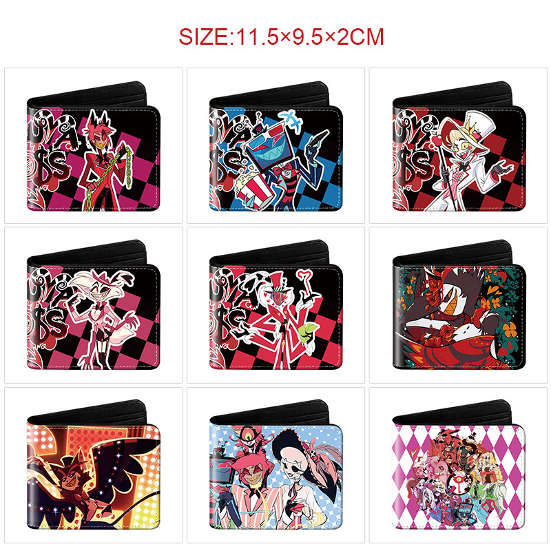 Hell Inn Anime Popular Folding Leather Wallet for Men and Women, Short Wallet, Cartoon Game Card Holder Hell Inn Anime Popular Folding Leather Wallet for Men and Women, Short Wallet, Cartoon Game Card Holder