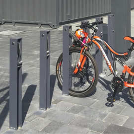 不锈钢自行车架单车摆放架自行车停放架卡位式非机动停车架栓车柱
