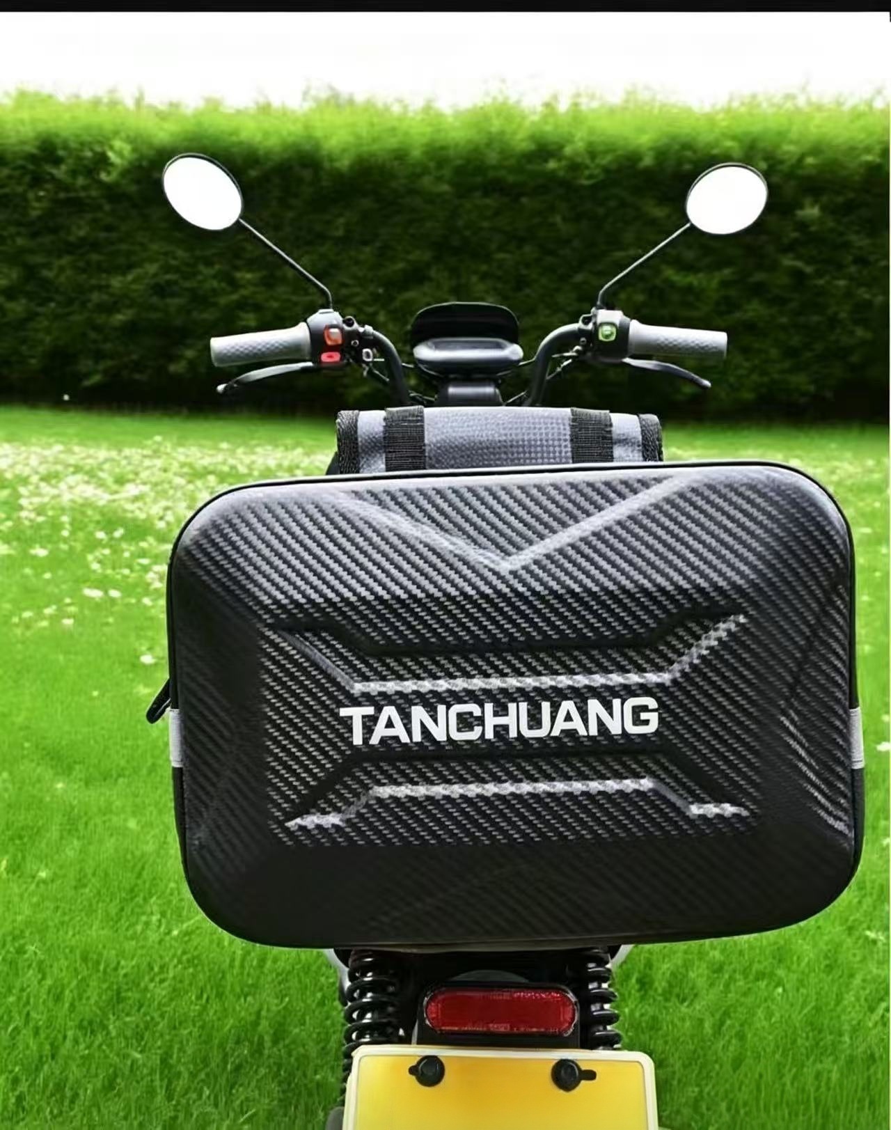 Tanchuang Electric Vehicle Storage Organizer Hard Shell Waterproof Rear Backrest Bag for Electric Bikes