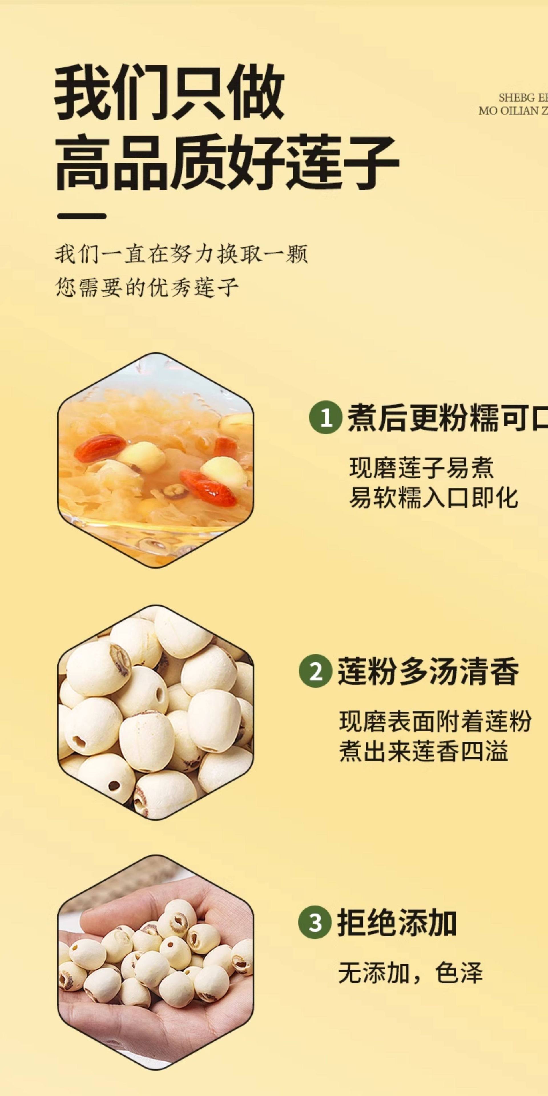 Premium Cored White Lotus Seeds Bai Lian Zi 500g with Goji Berries 250g Dried Jiangxi Specialty for Soup and Congee quality and texture
