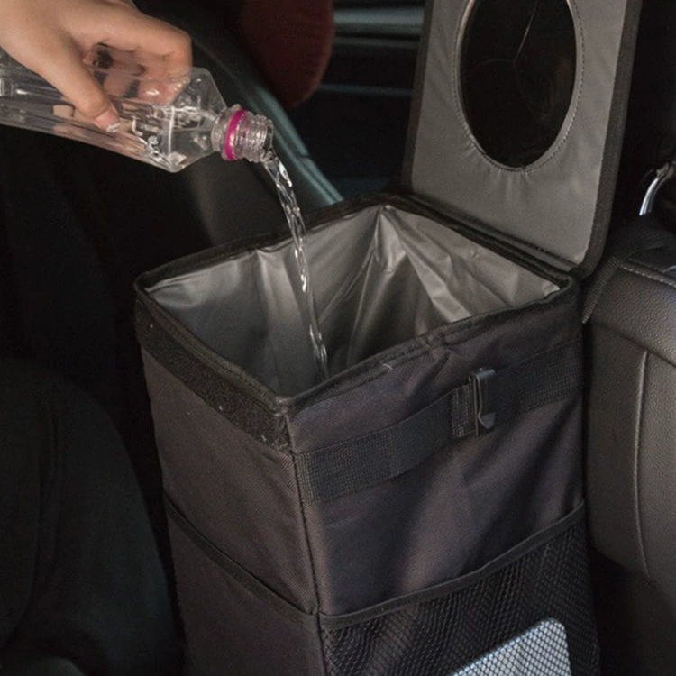 Автомобильное мусорное ведро с крышкой, Складная Большая емкость, спинка автомобильного стула, мусорное ведро, ящик для хранения кожуры в наличии