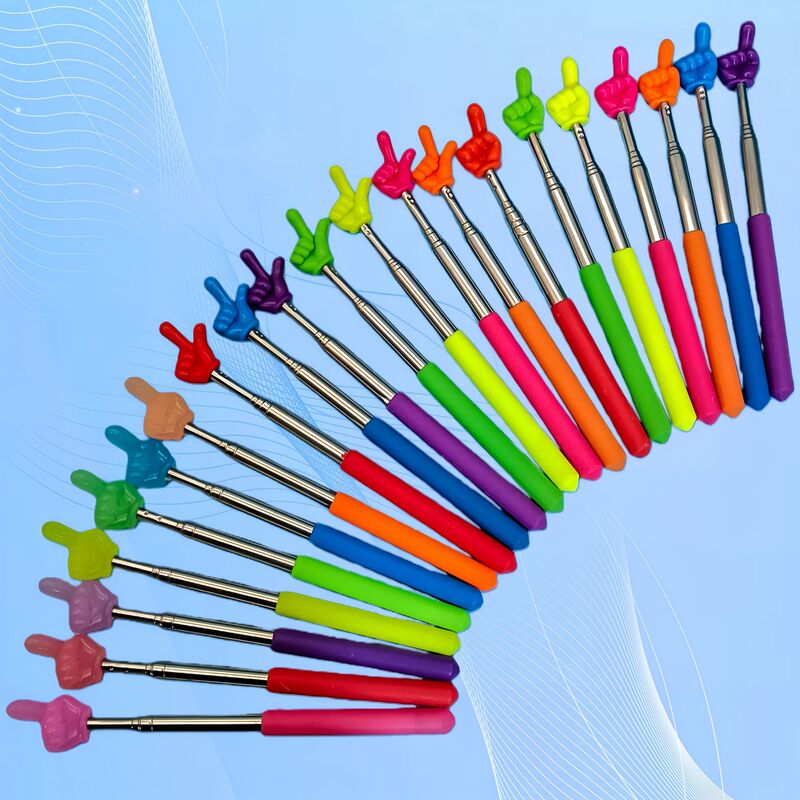 Teacher's Reading Pointer Stick with Extendable Finger, Small Children's Retractable Teaching Pointer, Pointing Stick for Reading