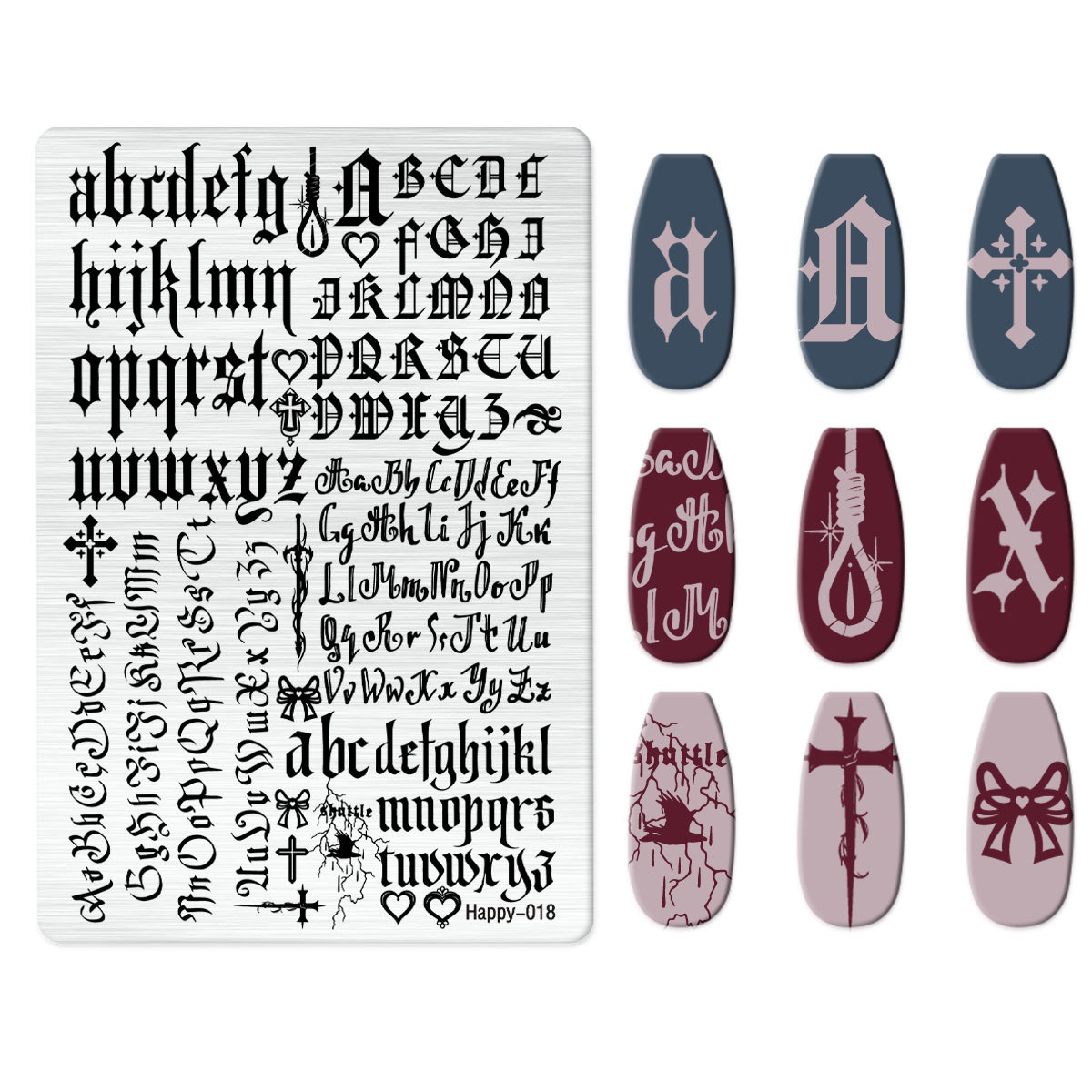 Xiaohongshu's Popular Jingtian Nail Art Stamping Plate Kt Cat Nail Art Bow Cartoon Line Frosted Stamping Plate
