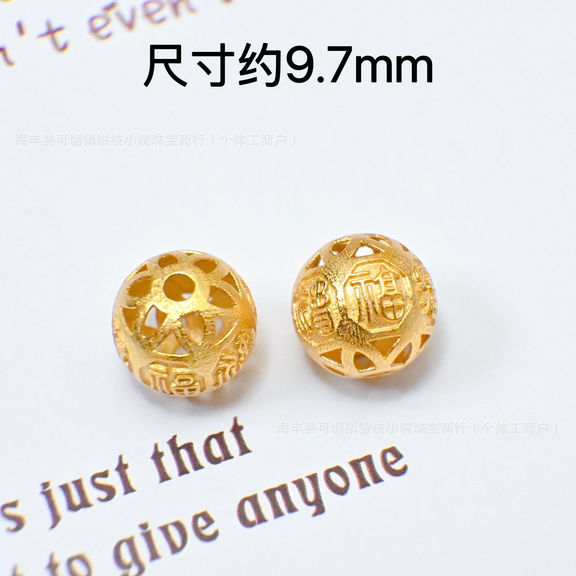 S925 Silver Ancient Gold Color-Preserving DIY Through-Hole Accessories Gourd Snap Ring Heart Spacer Bead Pendant Beaded Bracelet Necklace