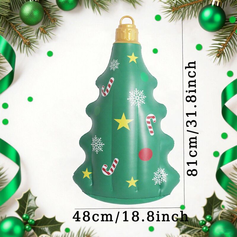 跨境圣诞节用品Christmas庭院派对氛围装饰布置PVC灯笼充气圣诞球|undefined