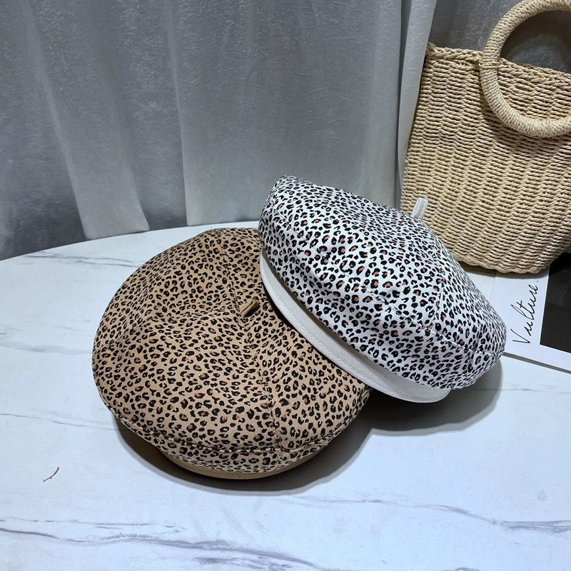 Японский модный леопардовый берет оптом повседневный дикий художник