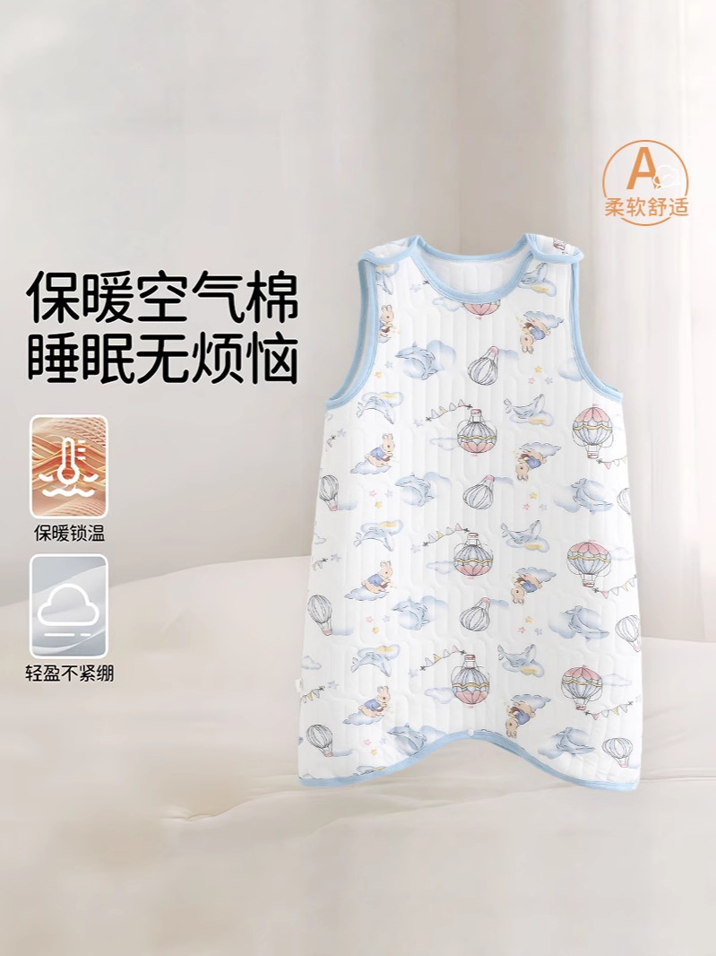 Children's Pure Cotton Sleeveless Sleeping Bag Baby Anti-Kick Quilt Spring & Fall Type a Warm Air Cotton Vest Style Pajamas Wholesale