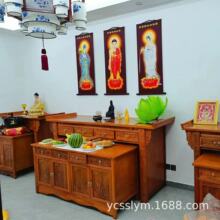 老榆木神台家用上香佛龛供桌供台香案原木佛桌佛台寺庙佛像摆放